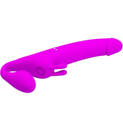 PRETTY LOVE - ZANINI STRAPLESS STRAP-ON 10 VIBRATIONEN LILA – Produktansicht 4