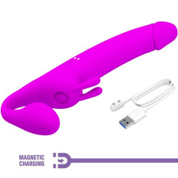PRETTY LOVE - ZANINI STRAPLESS STRAP-ON 10 VIBRATIONEN LILA – Produktansicht 7