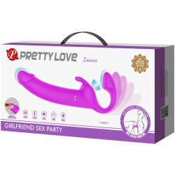 PRETTY LOVE - ZANINI STRAPLESS STRAP-ON 10 VIBRATIONEN LILA – Produktansicht 9