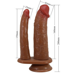 PRETTY LOVE - GORAN DOPPELDILDO REALISTISCHER NATÜRLICHER MULATO – Produktansicht 5