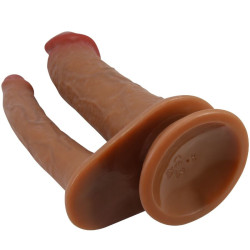 PRETTY LOVE - HULBERT DOPPELTER REALISTISCHER DILDO MIT VIBRATION MULATO – Produktansicht 4