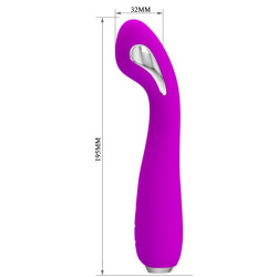 PRETTY LOVE - HECTOR WIEDERAUFLADBARER ELEKTROSCHOCK-VIBRATOR WASSERDICHT LILA – Produktansicht 5
