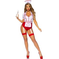 LEG AVENUE - SEXY KRANKENSCHWESTERKOSTÜM ROT/WEISS S – Produktansicht 5