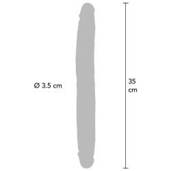 GET REAL - DOPPELENDES SILIKON-DILDO KARAMELL 35 CM – Produktansicht 3