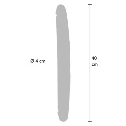 GET REAL - DOPPELENDES SILIKON-DILDO KARAMELL 40 CM – Produktansicht 3