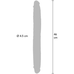 GET REAL - DOPPELENDES SILIKON-DILDO KARAMELL 46 CM – Produktansicht 3