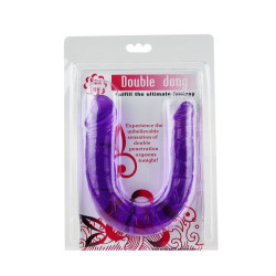 BAILE - DOPPELDILDO IN FLIEDER FLEXIBLER GELEE – Produktansicht 5