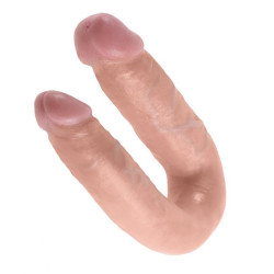KING COCK - DOPPELPENETRATIONSDILDO 13.9 CM NATÜRLICH – Produktansicht 2