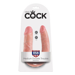 KING COCK - DOPPELPENETRATIONSDILDO 13.9 CM NATÜRLICH – Produktansicht 5