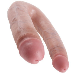 KING COCK - DOPPELPENETRATIONSDILDO 17.8 CM NATÜRLICH – Produktansicht 3