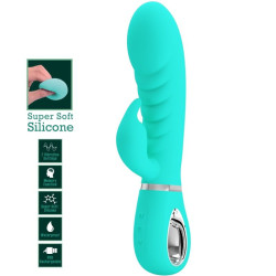 PRETTY LOVE - PRESCOTT MULTIFUNKTIONS-G-SPOT-VIBRATOR AQUA GREEN – Produktansicht 7