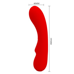 PRETTY LOVE - PRESCOTT WIEDERAUFLADBARER VIBRATOR ROT – Produktansicht 5