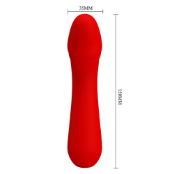 PRETTY LOVE - CETUS WIEDERAUFLADBARER VIBRATOR ROT – Produktansicht 6