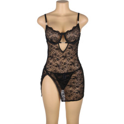 SUBBLIME - 954185 SPITZEN-BABYDOLL MIT VERSTELLBAREN TRÄGERN SCHWARZ S/M – Produktansicht 3