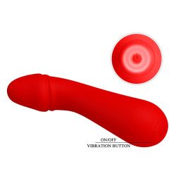 PRETTY LOVE - CETUS WIEDERAUFLADBARER VIBRATOR ROT – Produktansicht 7