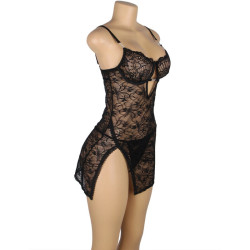 SUBBLIME - 954185 SPITZEN-BABYDOLL MIT VERSTELLBAREN TRÄGERN SCHWARZ S/M – Produktansicht 4