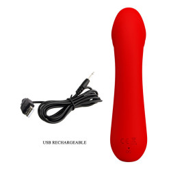 PRETTY LOVE - CETUS WIEDERAUFLADBARER VIBRATOR ROT – Produktansicht 8