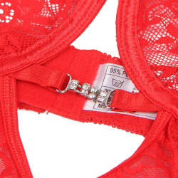 SUBBLIME - 954208 SPITZEN-BABYDOLL MIT VERSTELLBAREN TRÄGERN ROT S/M – Produktansicht 6