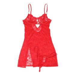 SUBBLIME - 954215 SPITZEN-BABYDOLL MIT VERSTELLBAREN TRÄGERN ROT L/XL – Produktansicht 4