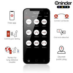 ONINDER CUTE - LOVE BUTT VIBRIERENDER ANALPLUG-DILATATOR - KOSTENLOSE WELTWEITE APP – Produktansicht 4