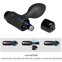 PRETTY LOVE - VIBRA BUTT 10 VIBRATIONEN ANALSTECKER SCHWARZ – Produktansicht 6
