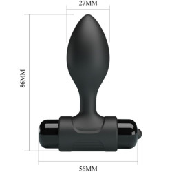 PRETTY LOVE - VIBRA BUTT 10 VIBRATIONEN ANALSTECKER SCHWARZ – Produktansicht 7