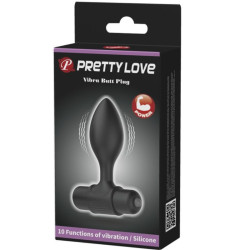 PRETTY LOVE - VIBRA BUTT 10 VIBRATIONEN ANALSTECKER SCHWARZ – Produktansicht 8