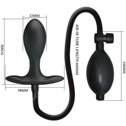 PRETTY LOVE - AUFBLASBARER ANALSTECKER SCHWARZ – Produktansicht 6