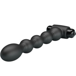 PRETTY LOVE - LYNN SILIKON ANAL PLUG 10 VIBRATIONEN SCHWARZ – Produktansicht 2
