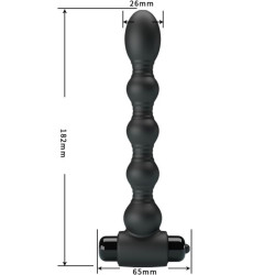 PRETTY LOVE - LYNN SILIKON ANAL PLUG 10 VIBRATIONEN SCHWARZ – Produktansicht 3