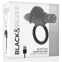 BLACK&SILVER - BURTON RING 10 VIBRATIONSMODI SCHWARZ – Produktansicht 3