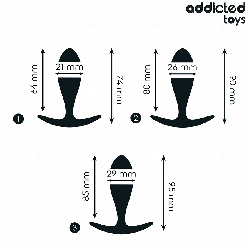ADDICTED TOYS - 3ER-SET ANALPLUG MODELL 2 – Produktansicht 4