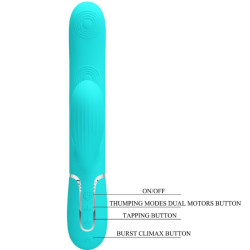 PRETTY LOVE - PERLITA MULTIFUNKTIONS-3-IN-1-G-PUNKT-VIBRATOR AQUA GRÜN – Produktansicht 8