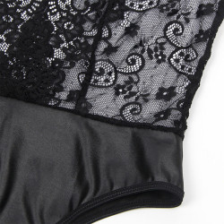 SUBBLIME - 954383 SEXY BODY MIT STRUMPFGÜRTEL SCHWARZ S/M – Produktansicht 8
