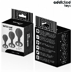 ADDICTED TOYS - 3ER-SET ANALPLUG MIT JUWEL – Produktansicht 7