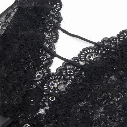 SUBBLIME - 954390 SEXY BODY MIT STRUMPFGÜRTEL SCHWARZ L/XL – Produktansicht 7