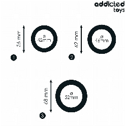 ADDICTED TOYS - SET AUS FLACHEN SILIKONRINGEN – Produktansicht 4