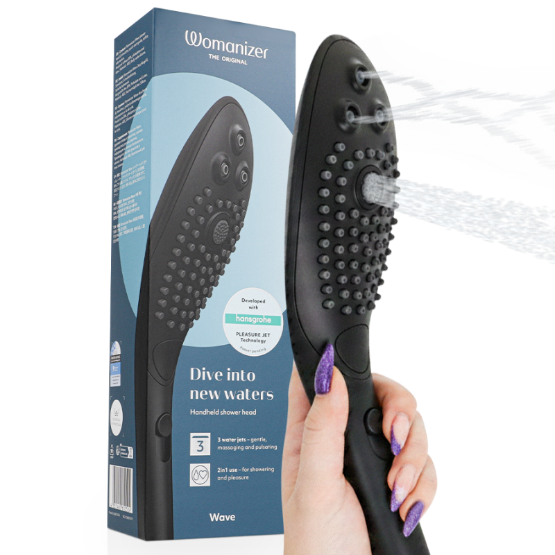 WOMANIZER - WAVE KLITORALSTIMULIERENDER DUSCHKOPF SCHWARZ