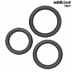 ADDICTED TOYS - SET AUS FLACHEN SILIKONRINGEN – Produktansicht 5