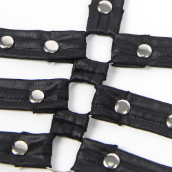 SUBBLIME - 954413 BONDAGE-BODY AUS LEDER SCHWARZ L/XL – Produktansicht 6