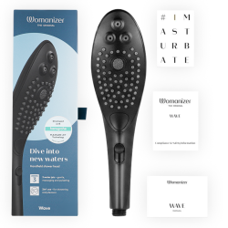 WOMANIZER - WAVE KLITORALSTIMULIERENDER DUSCHKOPF SCHWARZ – Produktansicht 6