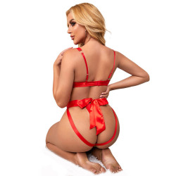 SUBBLIME - 954468 SEXY DURCHBROCHENER BODY MIT SCHLEIFE ROT S/M – Produktansicht 6