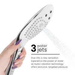 WOMANIZER - WAVE KLITORALSTIMULIERENDER DUSCHKOPF CHROM – Produktansicht 5