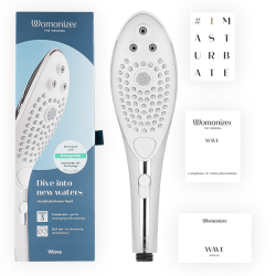 WOMANIZER - WAVE KLITORALSTIMULIERENDER DUSCHKOPF CHROM – Produktansicht 6