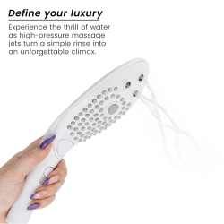 WOMANIZER - WAVE KLITORALSTIMULIERENDER DUSCHKOPF WEISS – Produktansicht 3