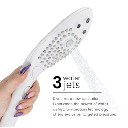 WOMANIZER - WAVE KLITORALSTIMULIERENDER DUSCHKOPF WEISS – Produktansicht 5