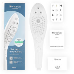 WOMANIZER - WAVE KLITORALSTIMULIERENDER DUSCHKOPF WEISS – Produktansicht 6