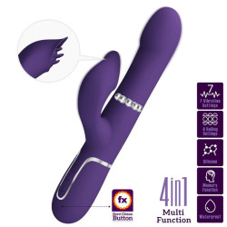 PRETTY LOVE - ZALIN RABBIT VIBRATOR PERLEN 4 IN 1 LILA – Produktansicht 2