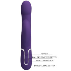 PRETTY LOVE - ZALIN RABBIT VIBRATOR PERLEN 4 IN 1 LILA – Produktansicht 9