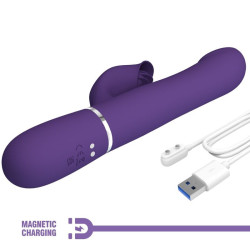 PRETTY LOVE - ZALIN RABBIT VIBRATOR PERLEN 4 IN 1 LILA – Produktansicht 10